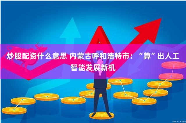 炒股配资什么意思 内蒙古呼和浩特市：“算”出人工智能发展新机