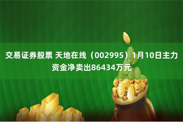 交易证券股票 天地在线（002995）1月10日主力资金净卖出86434万元